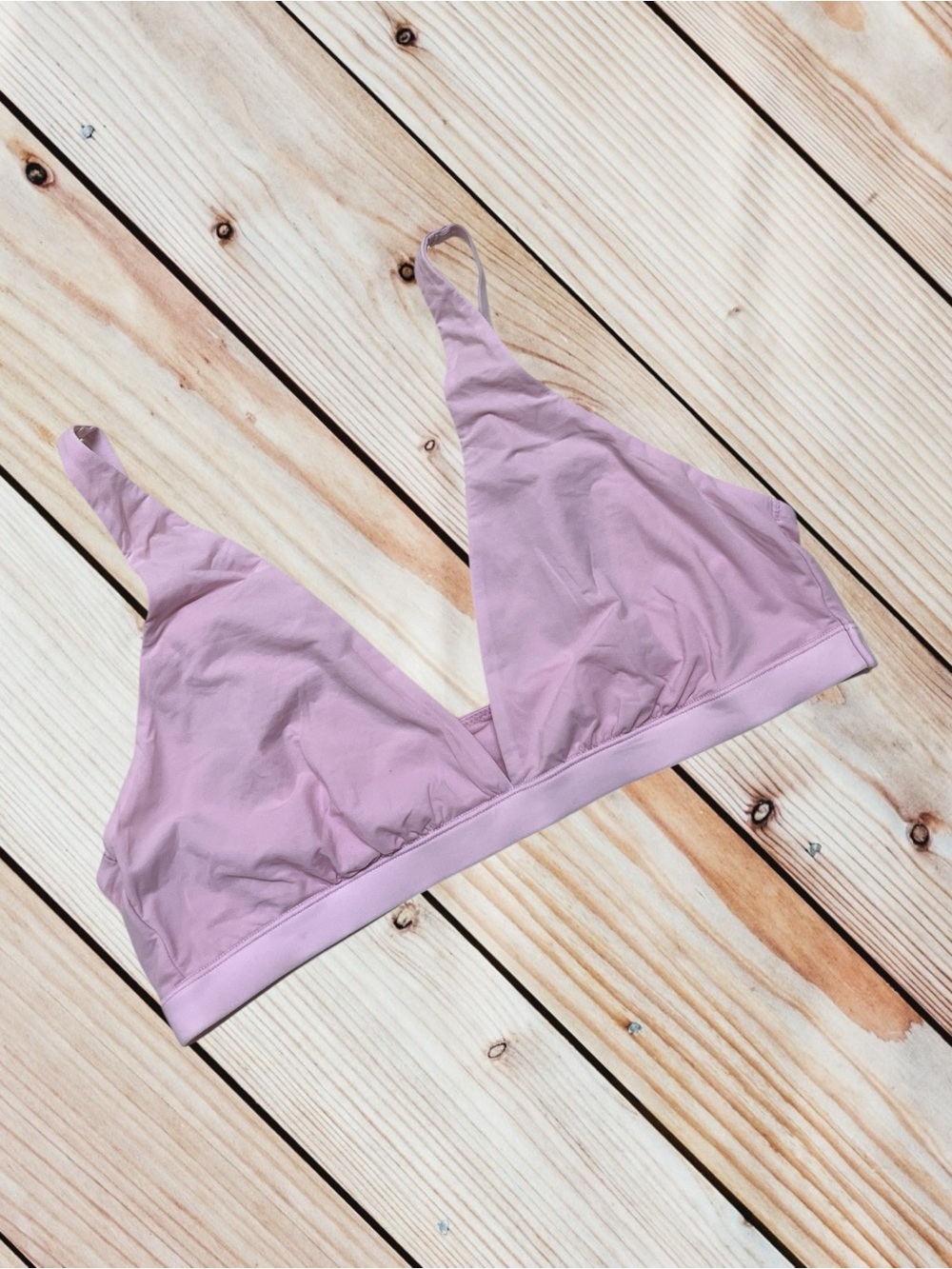 Inlyric L pink soft triangle bralette